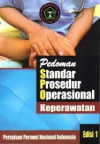 Image of PEDOMAN STANDAR PROSEDUR OPERASIONAL KEPERAWATAN